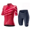 Set Wielershirt + Fietsbroek Kort 2020 Castelli Sublime Dames N001